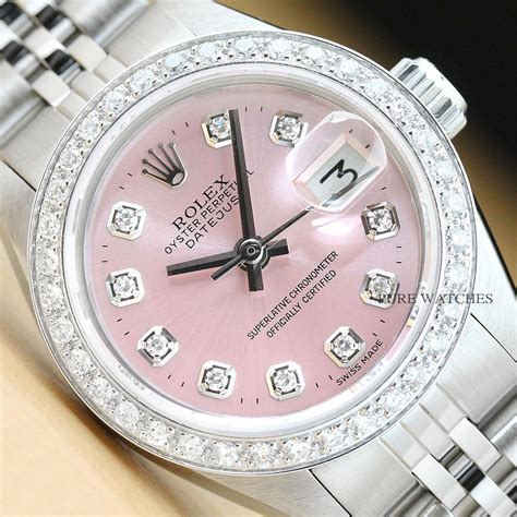 buy preowned rolex ladies stainless steel diamond markers|used rolex datejust 167042.